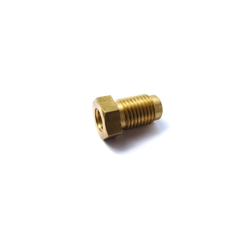 Brass male union 7/16 UNF - 1/4 pipe