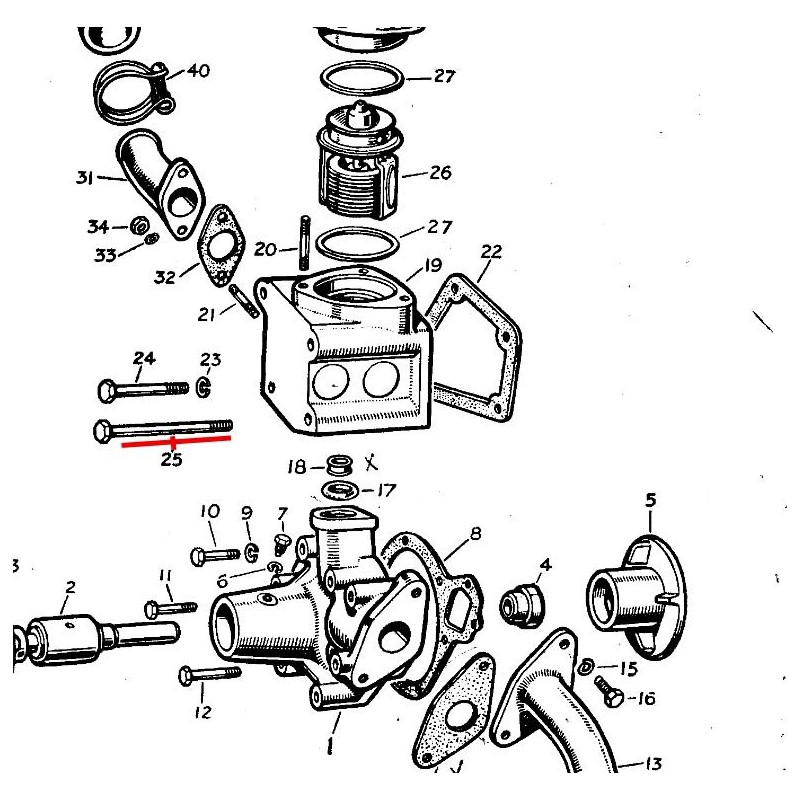 Bolt 5/16 BSF x 3 11/16