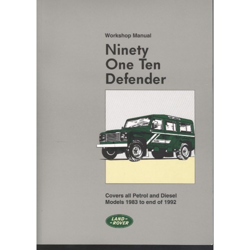 Manuel d'atelier Defender 90" et 110" 1983-1992