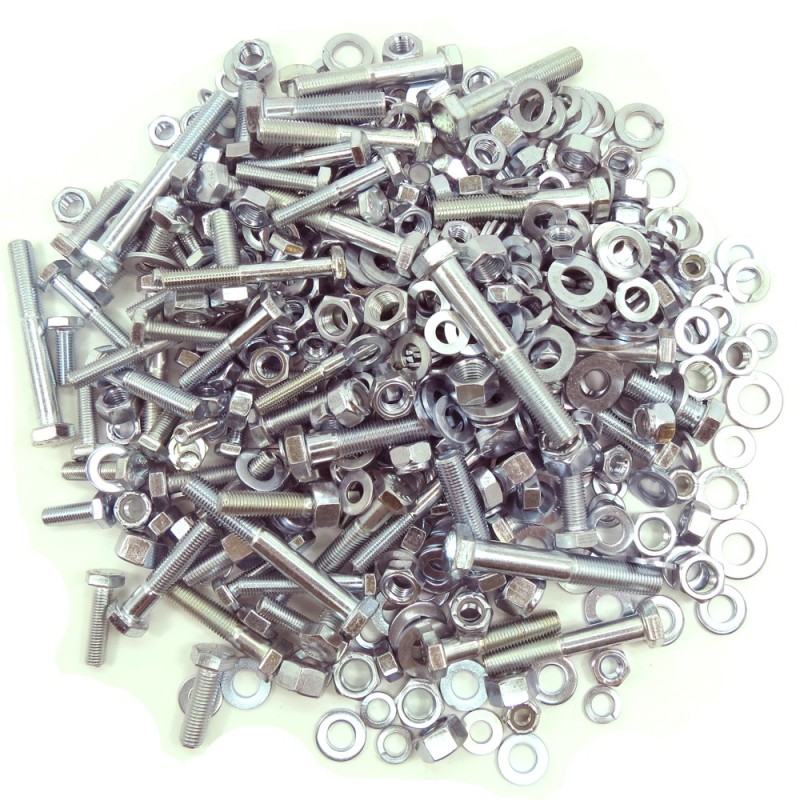 Set vis + écrous + rondelles UNF - 450 pièces