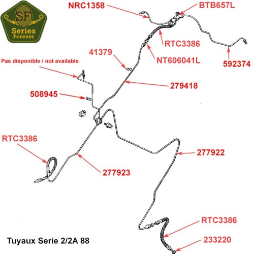 Brake pipes Serie 2/2A - 88"