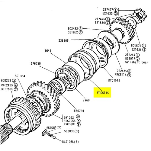 Cage roulement d'arbre principal