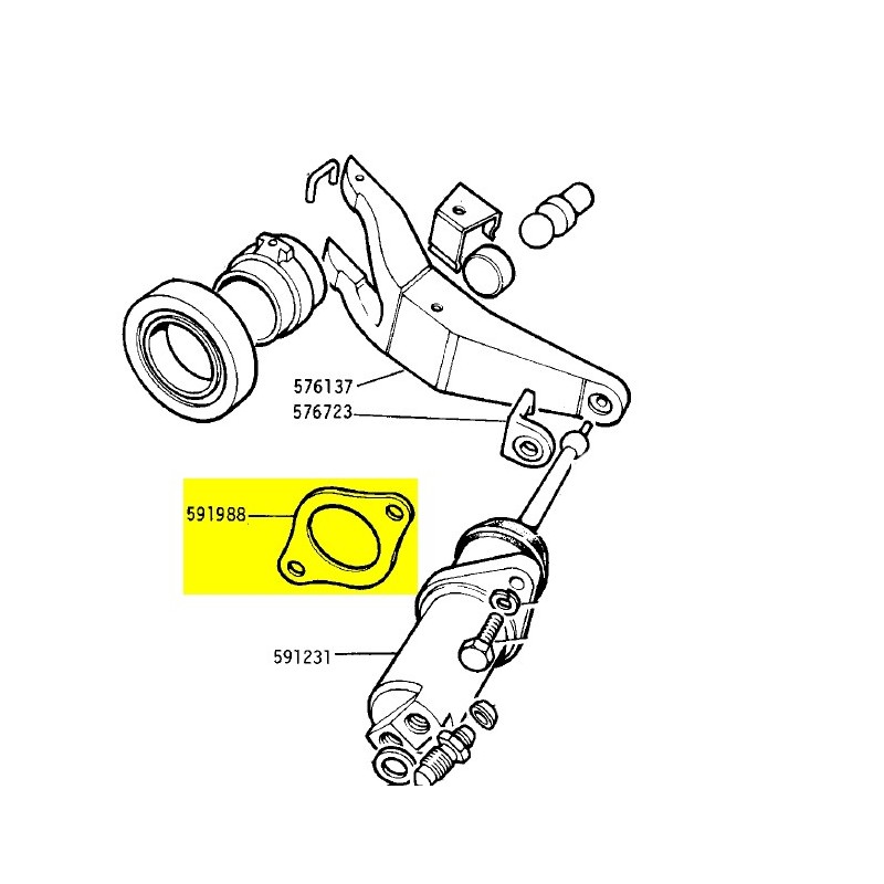 Clutch slave cylinder to bell housing sealing gasket