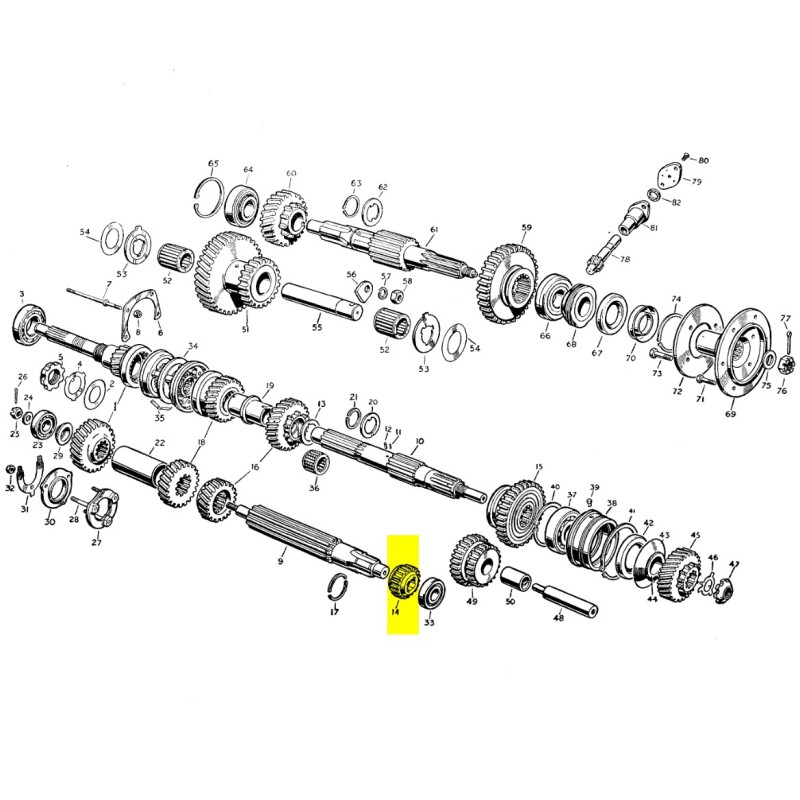 1st speed layshaft gear