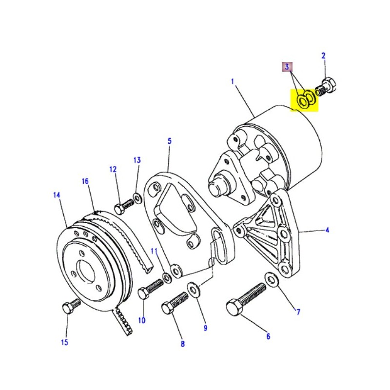 Sealing washer pas pump