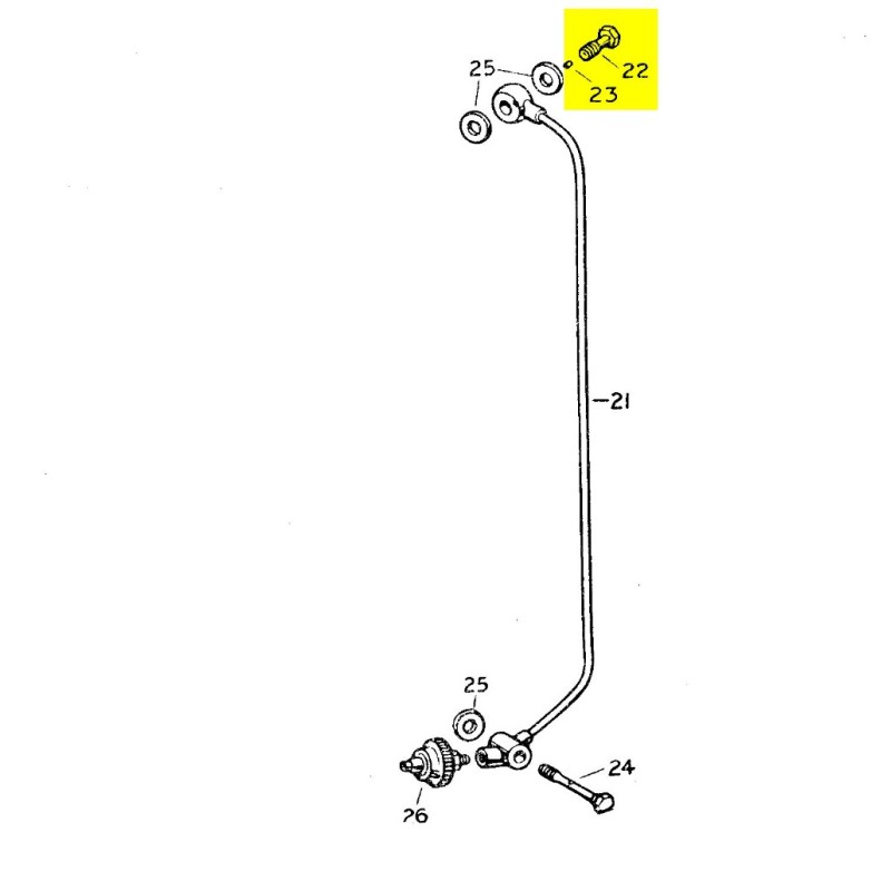 Banjo bolt - oil pipe to cylinder block