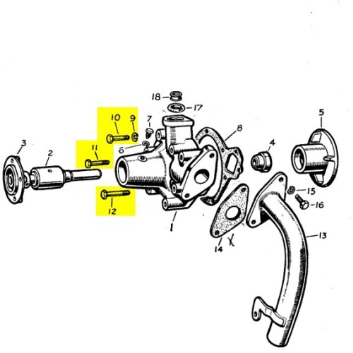 Screws set - water pump 1.6 & 2 liter