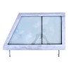 Serie 2 front door top - LH - glazed & galvanized