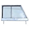Serie 2 front door top - LH - glazed & galvanized
