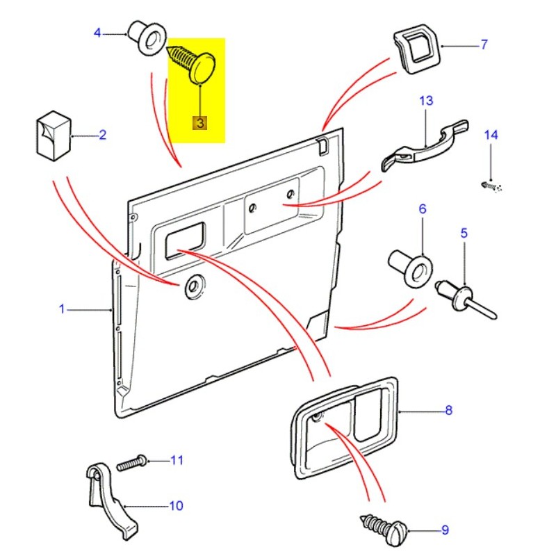 Clip de garniture de porte