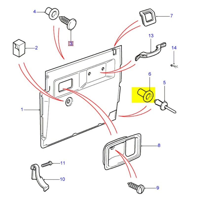 Agraphe de garniture de porte
