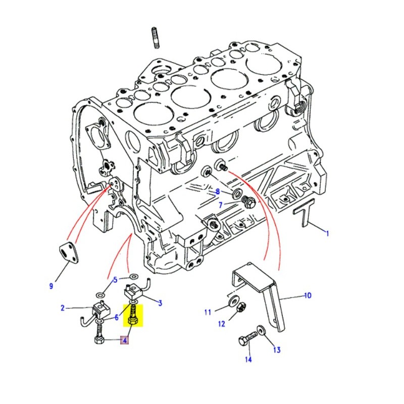 Vis banjo gicleur d'huile inférieur